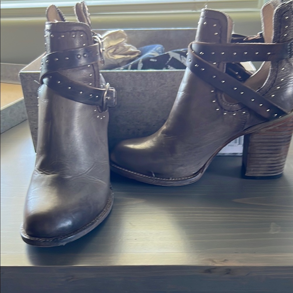 Studded Brown Ankle Boots